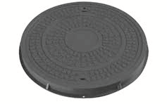 Poklop s rámem MEA Eco 600 mm tl. 60 mm kruh kompozit pojízdný zamykatelný B125 kN