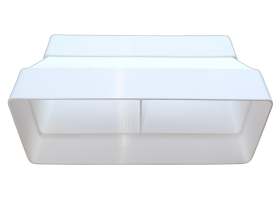 detail Redukce ventilační Haco RP 220×55/220×90 mm plastová