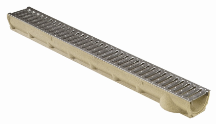 Žlab odvodňovací MEA Self Line 100/80 1000 mm polymerbeton + pozink. můst. rošt A15