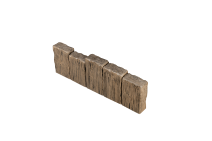 Krajník nepravidelný Ferobet 800×80×230-270 mm natur reliéfní staré dřevo (28)
