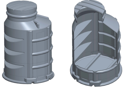 Šachta vodoměrná MEA ROND 1200/1600 s poklopem