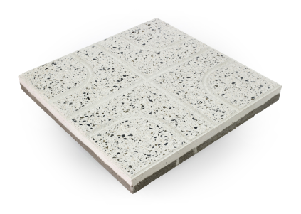 Dlažba teracová Cidemat Ornela OA 201 K 300×300×33 mm reliéfní bílá (12,96)