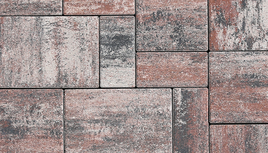 detail Dlažba betonová VIA TECH 60 mm colormix riente