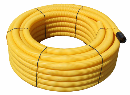 Trubka drenážní neperforovaná DN 160 žlutá PVC 50 m