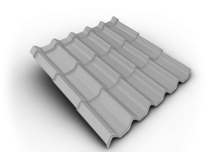 Krytina velkoformátová Belprofile Royal SunClear 350×1080×0,5 mm RAL 9006