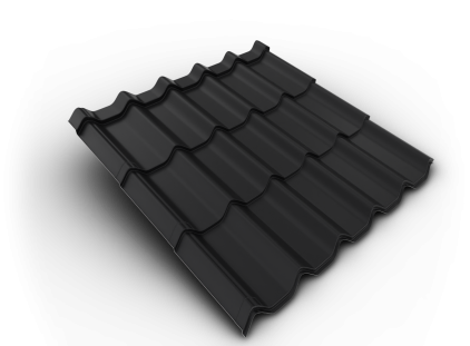 Krytina velkoformátová Belprofile Nordic SunClear 350×1080×0,5 mm RAL 9005