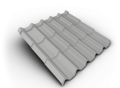 Krytina velkoformátová Belprofile Nordic SunClear 350×1080×0,5 mm RAL 9006