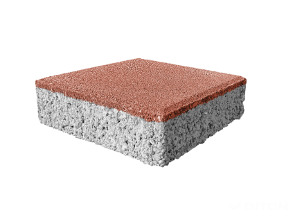 Dlažba betonová Diton Kostka Aquapore 60 mm červená (9,6)