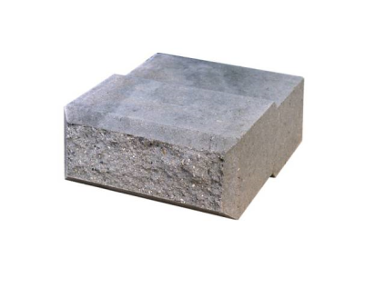 Tvárnice svahová Presbeton Římský kvádr 380×325×160/140 mm štípaná přírodní (32)