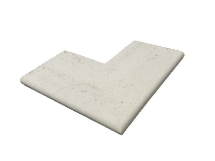 Lem bazénový Presbeton Verto 600/310×600/310×45 mm vnější roh reliéfní slonovinový (10)