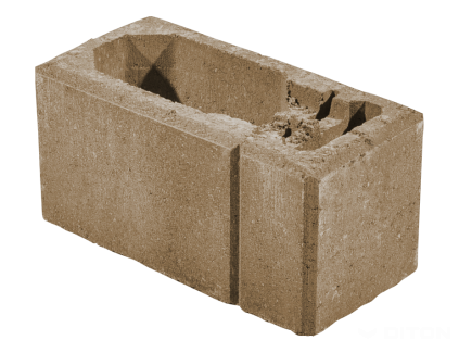 Tvárnice plotová Diton Venezia 390×190×190 mm sloupková melír scatola (60)