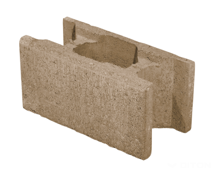 Tvárnice plotová Diton Venezia 390×190×190 mm průběžná melír scatola (60)