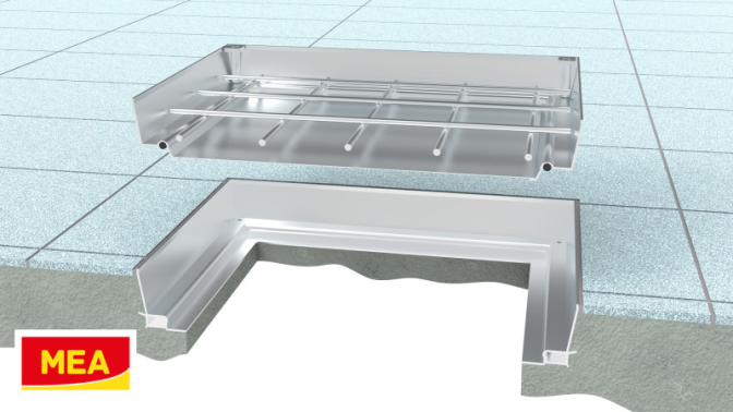 detail Poklop zadlažďovací MEA Deck AL 300×300×75 mm hliníkový pochozí