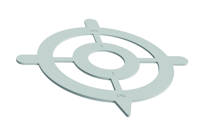 detail Podložka spádová 1 % pr. 110 mm