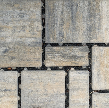 Dlažba betonová Semmelrock Citytop Eko kombi 60 mm se zkosenou hranou bíložlutočerná