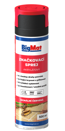 Sprej značkovací BigMat červená 500 ml