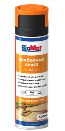 Sprej značkovací BigMat oranžová 500 ml