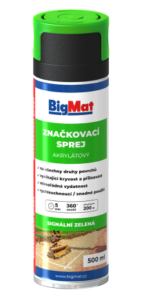 Sprej značkovací BigMat zelená 500 ml