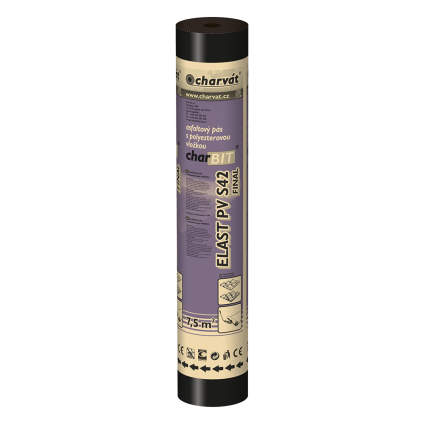 Pás asfaltový charBIT ELAST PV S42 FINAL červený mix tl.4,2mm [7,5m2]