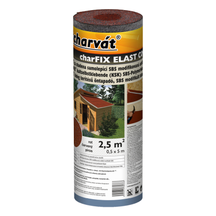 Pás asfaltový charFIX ELAST COOLna samolepicí červený 0,5x5m