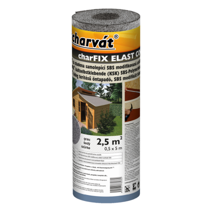 Pás asfaltový charFIX ELAST COOLna samolepicí šedý 0,5x5m