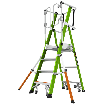 Žebřík plošinový pojízdný Little Giant Safety Cage 4 Fiberglass
