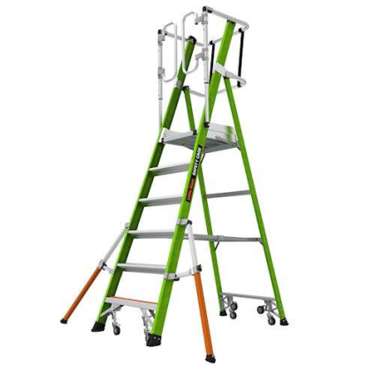 Žebřík plošinový pojízdný Little Giant Safety Cage 6 Fiberglass