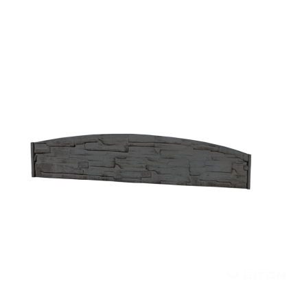 Deska plotová Diton Nová Trója 1840×50×350 mm oblouková antracitová (12)