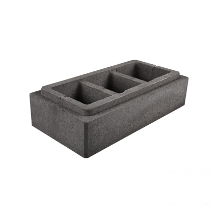 Tvárnice plotová Diton Verso 600×300×150 mm sloupková černá (36)