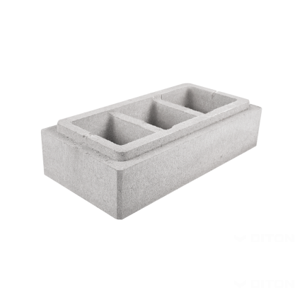 Tvárnice plotová Diton Verso 600×300×150 mm sloupková bílá (36)