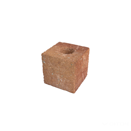 Blok zdicí Diton History 190×190×190 mm základní kámen poloviční červeno-okrový (96)