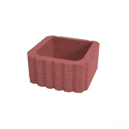 Tvárnice svahová Diton 295×295×140 mm hladká červená (84)