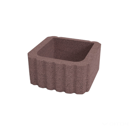 Tvárnice svahová Diton 295×295×140 mm hladká hnědá (84)
