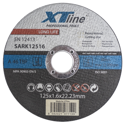 Kotouč řezný na ocel XTline | 125x1,6x22,2 mm
