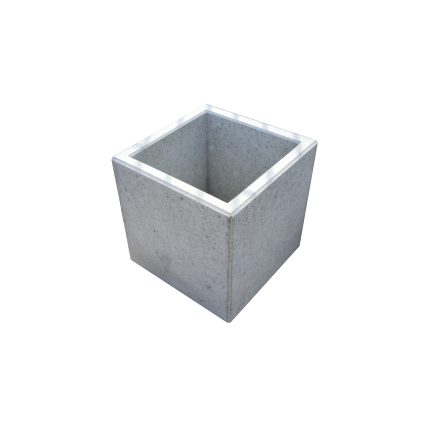Květináč betonový Presbeton Lite Cube 5 200×200×200 mm hladký šedý