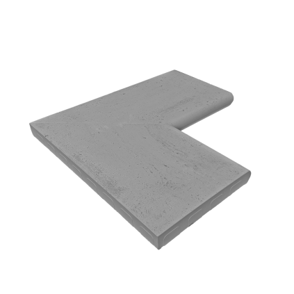 Lem bazénový Presbeton Verto 600/310×600/310×45 mm vnitřní roh reliéfní šedý (10)