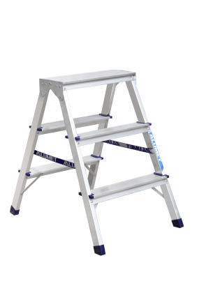 Schůdky hliníkové oboustranné ALUMET počet příček 2x3