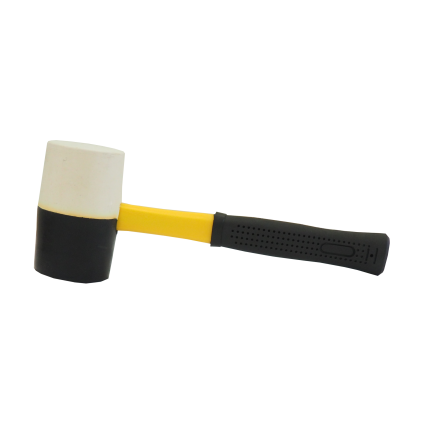 Palice gumová, černá / bílá, se sklolaminátovou násadou, pr. 70 mm / 900 g, profi