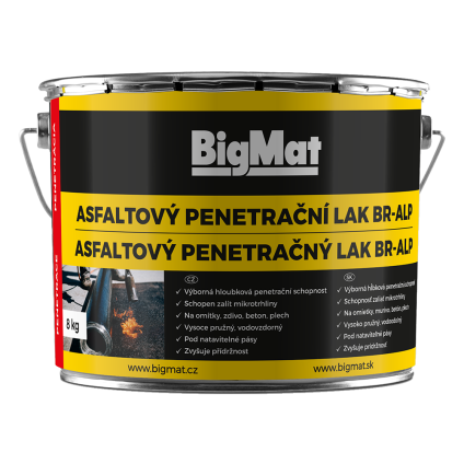 Lak asfaltový penetrační BR-ALP BigMat 8 kg
