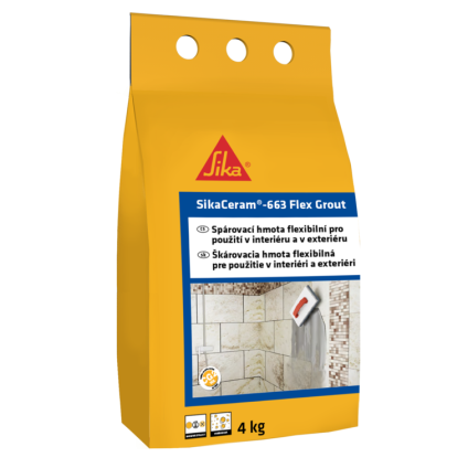 Hmota spárovací cementová SikaCeram-663 Flex Grout sv. šedá 4 kg