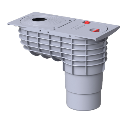 Lapač střešních splavenin GRT spodní šedá 110/125 mm
