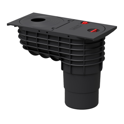 Lapač střešních splavenin GRT spodní černá 110/125 mm