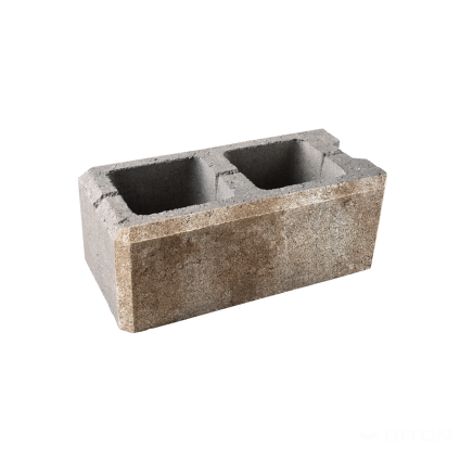 Tvárnice plotová Diton Viso 400×200×150 mm koncová melír latte (60)