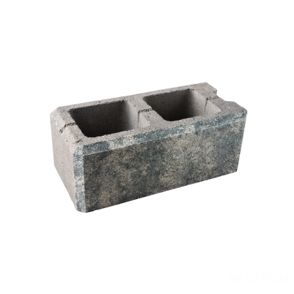 Tvárnice plotová Diton Viso 400×200×150 mm koncová melír marmo (60)