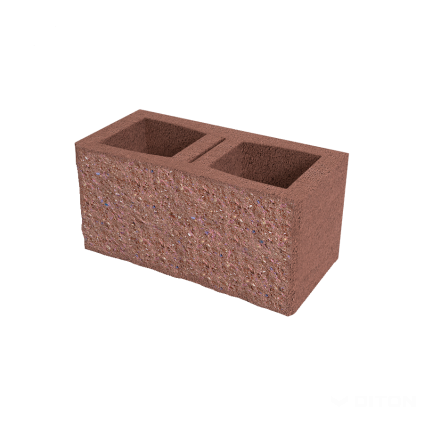 Tvárnice plotová Diton B 385×190×190 mm oboustranná karamelová (50)