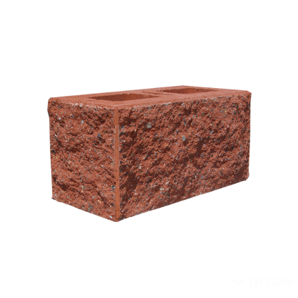 Tvárnice plotová Diton D1 385×190×190 mm třístranná červená (50)