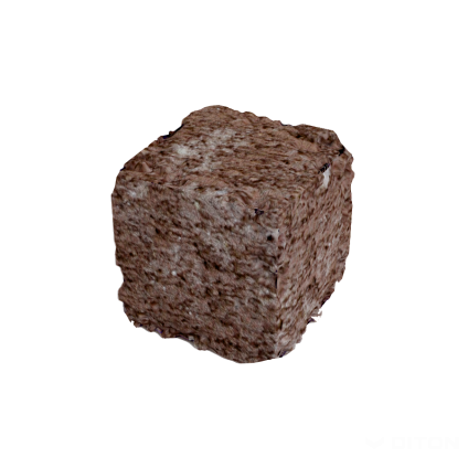 Blok zdicí (stříška) Diton History 70×70×70 mm středová kostka hnědá (480)