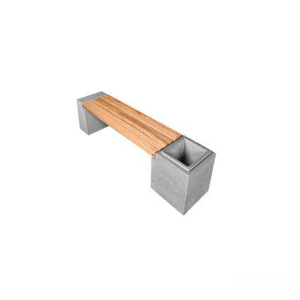 Lavice Diton Oru s květináčem - prodlužovací set 1880×400×450 mm přírodní