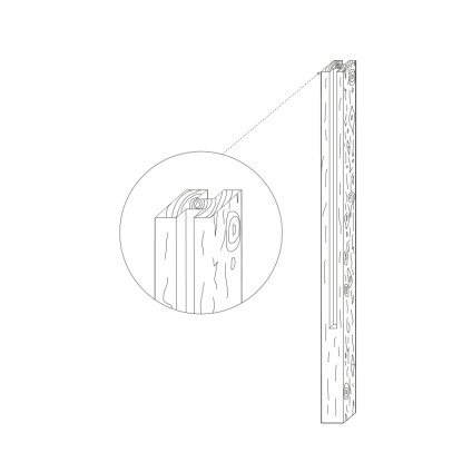 Sloupek plotový 2 m Ferobet 160×160×2780 mm průběžný natur reliéfní staré dřevo (12)