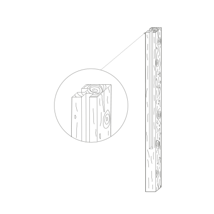 Sloupek plotový 2,4 m Ferobet 160×160×3180 mm rohový natur reliéfní staré dřevo (12)